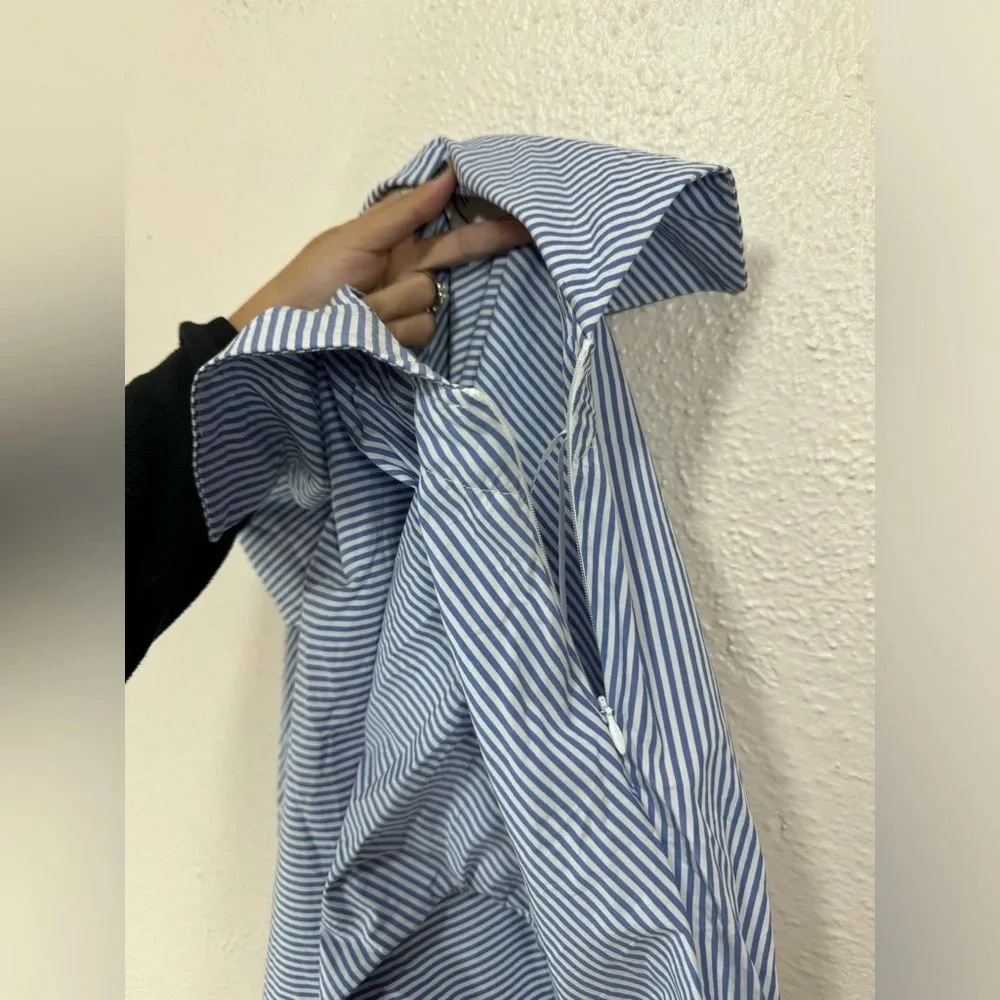 Finley Skipper Striped Nautical Poplin Top Women’s Medium - Picture 9 of 11